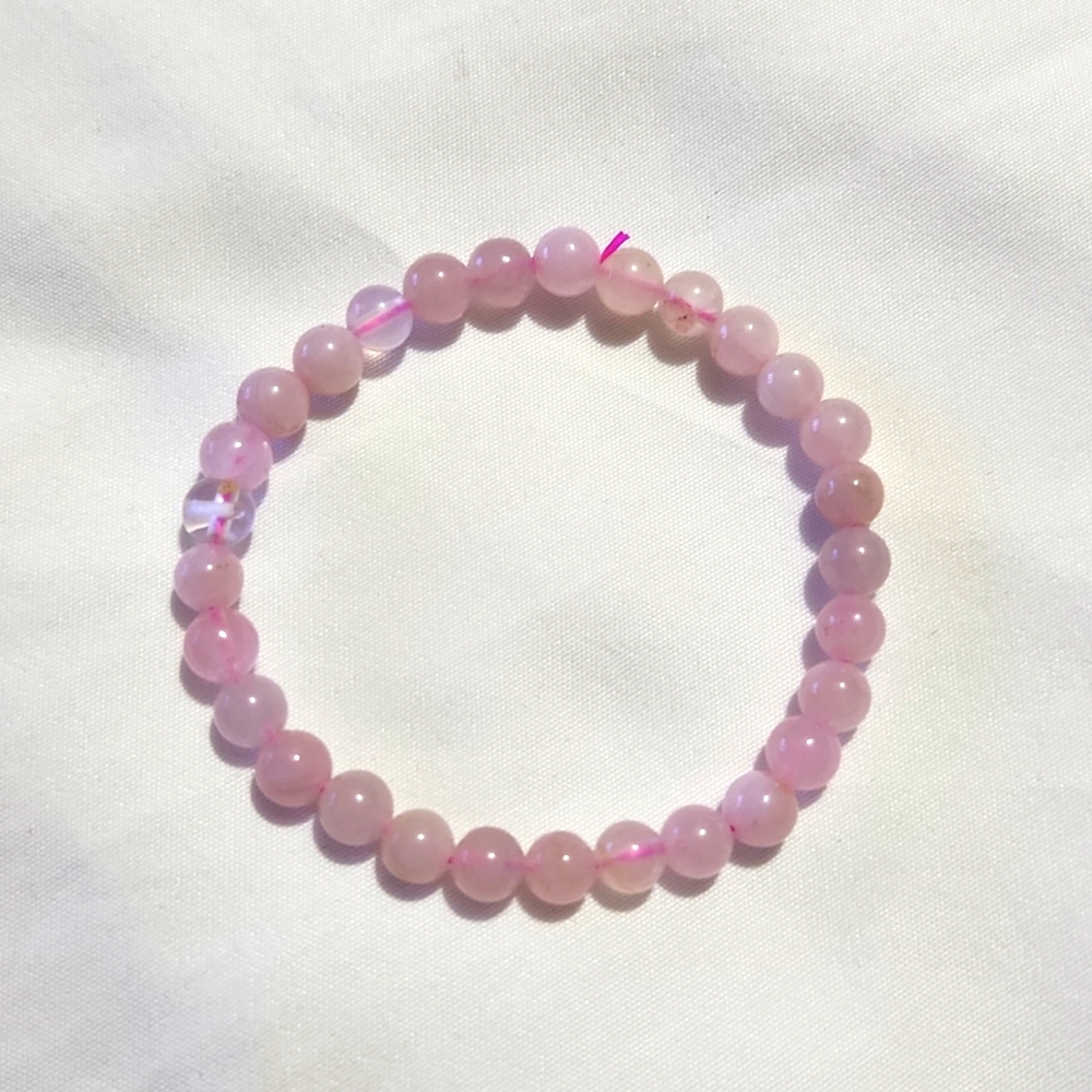 Rose Quartz Crystal Bracelet 4mm